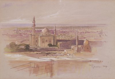 Moschea di Agra, Il Cairo, 1849 da Edward Lear